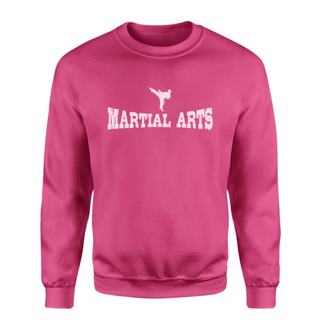 Basic Martial Arts with Martial Artist Icon on a Sweatshirt with a White Graphic