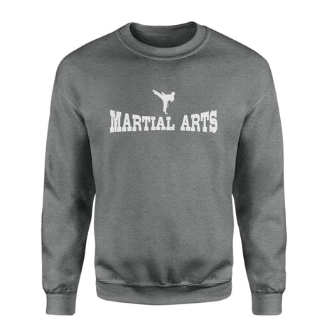 Basic Martial Arts with Martial Artist Icon on a Sweatshirt with a White Graphic