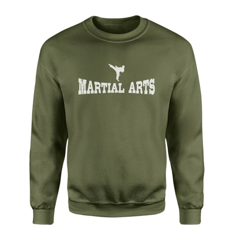 Basic Martial Arts with Martial Artist Icon on a Sweatshirt with a White Graphic