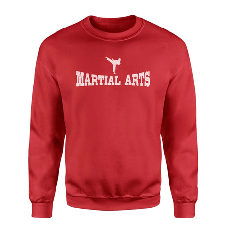 Basic Martial Arts with Martial Artist Icon on a Sweatshirt with a White Graphic