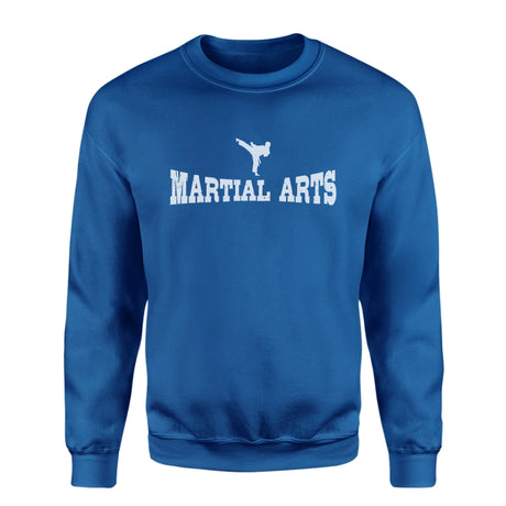 Basic Martial Arts with Martial Artist Icon on a Sweatshirt with a White Graphic