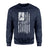Basketball Grandma Vertical Flag on a Sweatshirt with a White Graphic