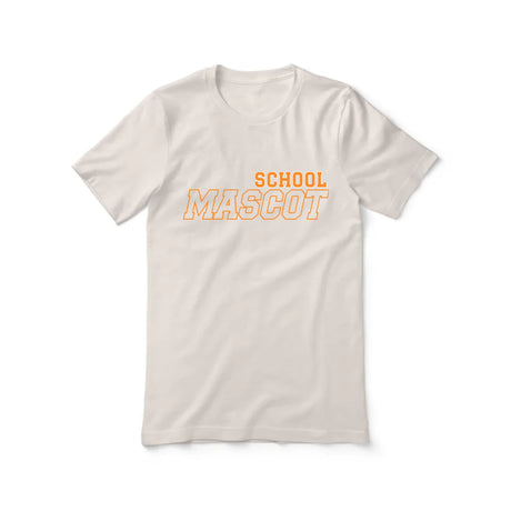 Custom School Spirit Shirt With School and Mascot with Outline Design on a Unisex T-Shirt