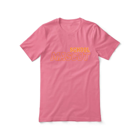 Custom School Spirit Shirt With School and Mascot with Outline Design on a Unisex T-Shirt