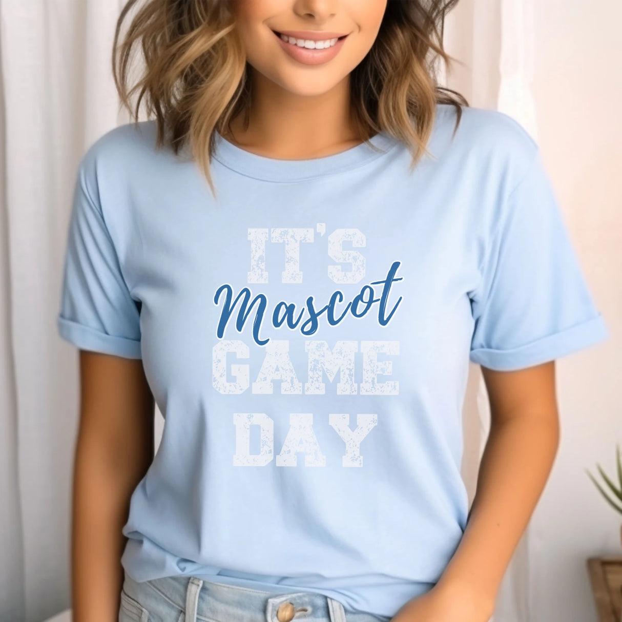 Custom It's Game Day Shirt With Mascot on a Unisex T-Shirt