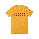 Custom School Spirit Shirt With Mascot and Sport With Striped Text Design on a Unisex T-Shirt