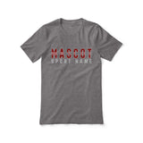 Custom School Spirit Shirt With Mascot and Sport With Striped Text Design on a Unisex T-Shirt