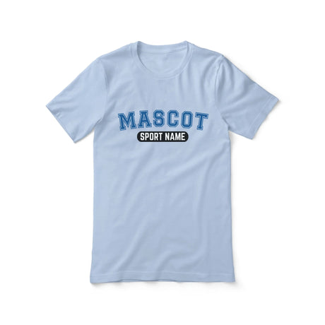 Custom School Spirit Shirt With Mascot and Sport With Classic Design on a Unisex T-Shirt