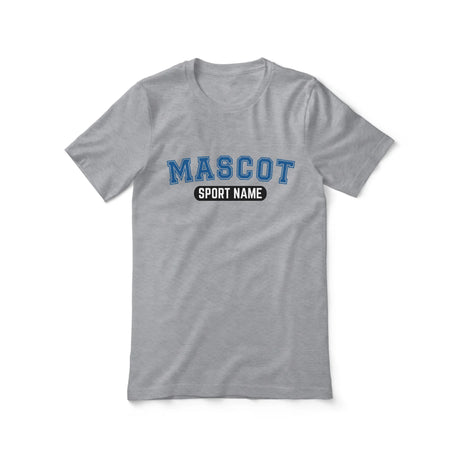 Custom School Spirit Shirt With Mascot and Sport With Classic Design on a Unisex T-Shirt