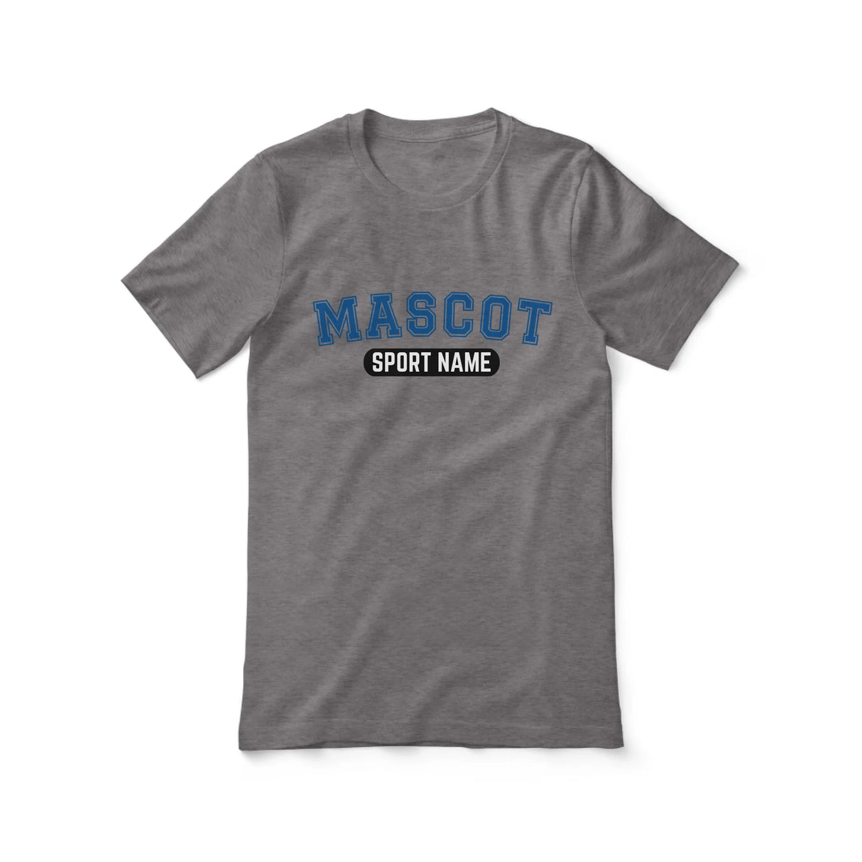 Custom School Spirit Shirt With Mascot and Sport With Classic Design on a Unisex T-Shirt