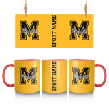 Custom School Spirit Mug With Mascot Initial and Sport Name