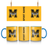 Custom School Spirit Mug With Mascot Initial and Sport Name