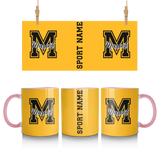 Custom School Spirit Mug With Mascot Initial and Sport Name