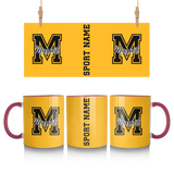 Custom School Spirit Mug With Mascot Initial and Sport Name