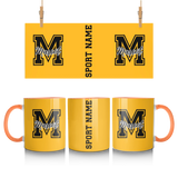 Custom School Spirit Mug With Mascot Initial and Sport Name