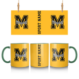 Custom School Spirit Mug With Mascot Initial and Sport Name