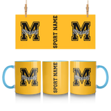 Custom School Spirit Mug With Mascot Initial and Sport Name