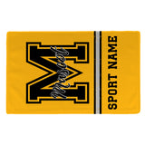 Personalized School Spirit Rally Towel with School Initial Design