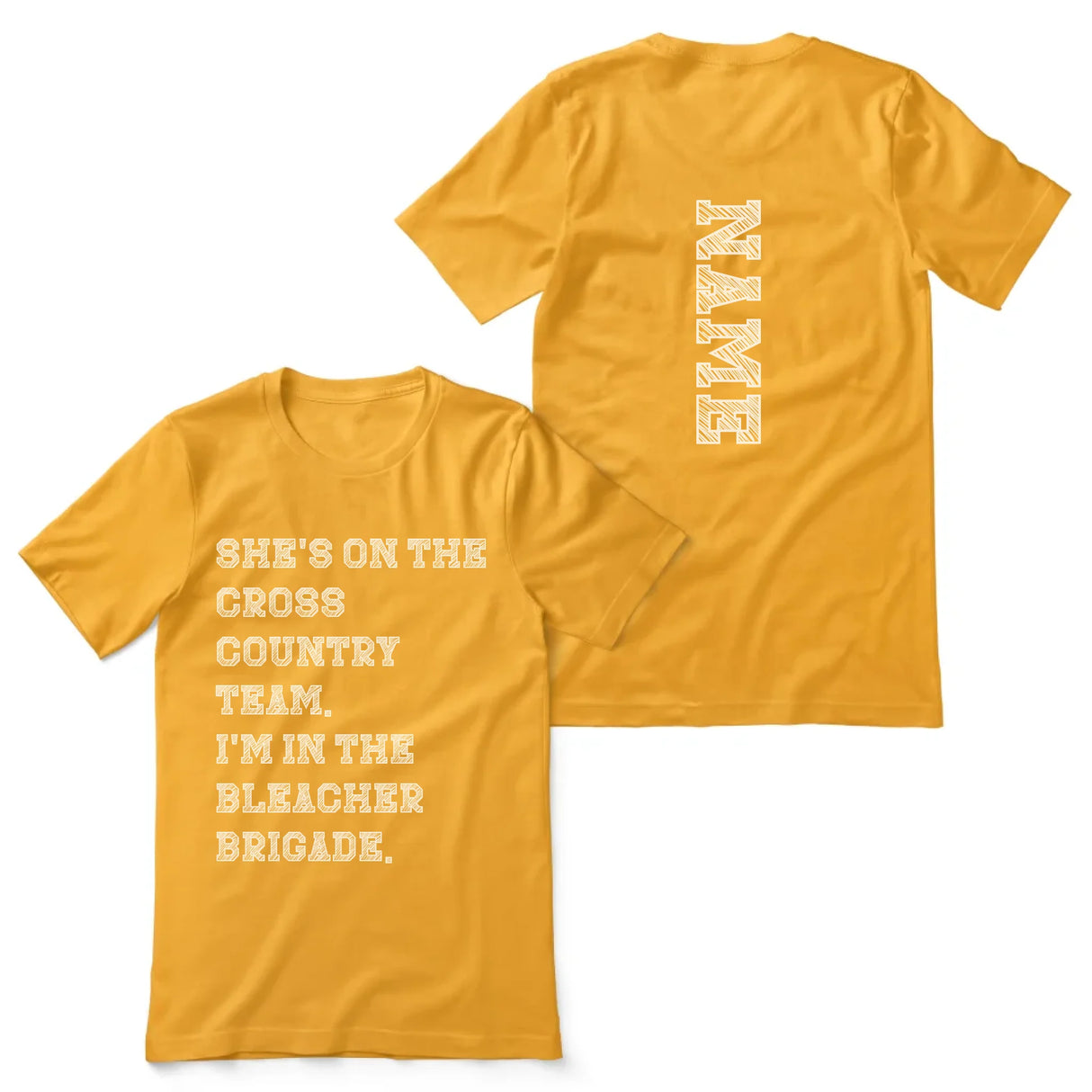 They're a Cross Country Runner And I'm In The Bleacher Brigade with Cross Country Runner Name on a Unisex T-Shirt