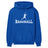 Basic Baseball with Baseball Player Icon on a Hoodie with a White Graphic