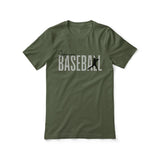 Personalized Baseball Shirt With Modern Bold Design on a Unisex T-Shirt