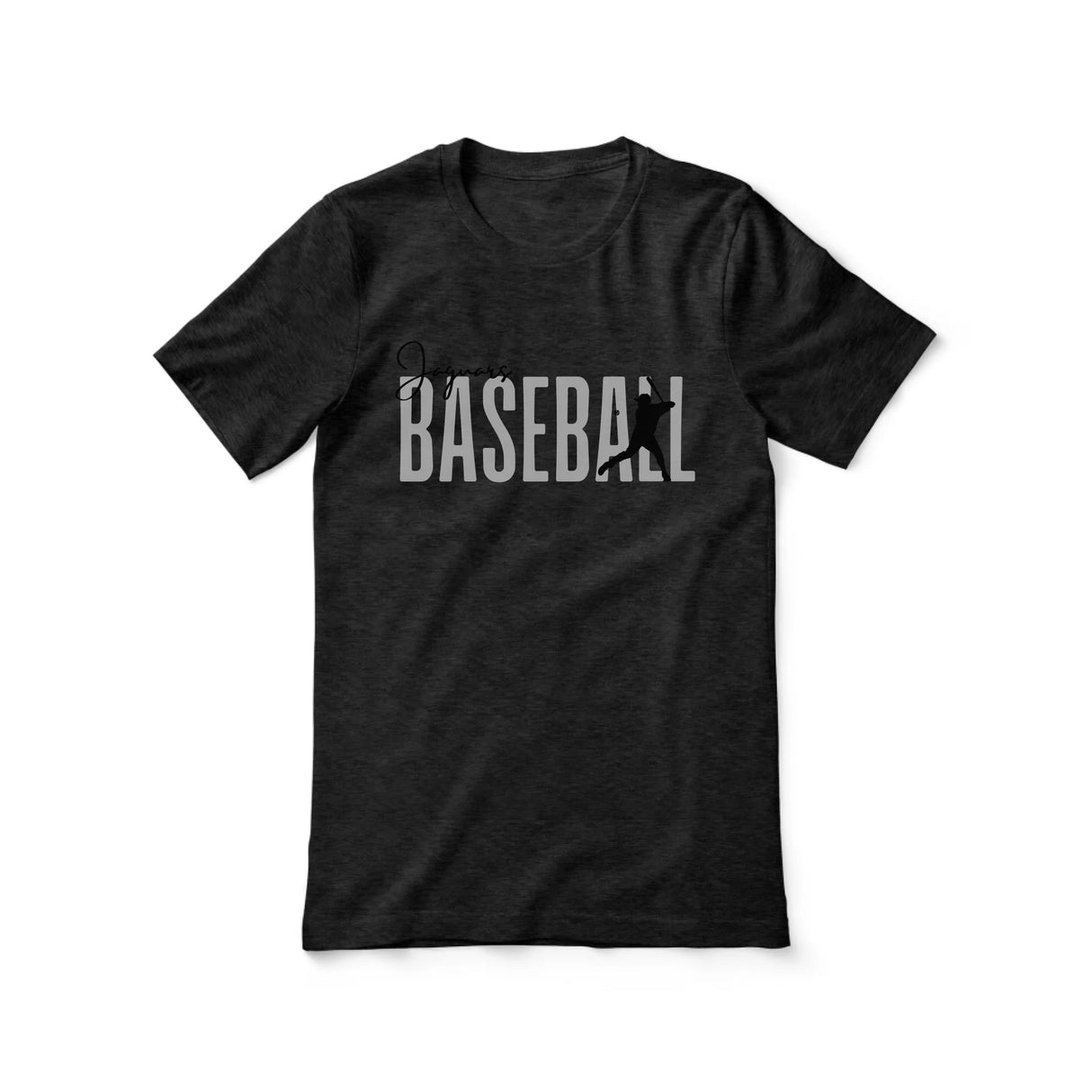 Personalized Baseball Shirt With Modern Bold Design on a Unisex T-Shirt