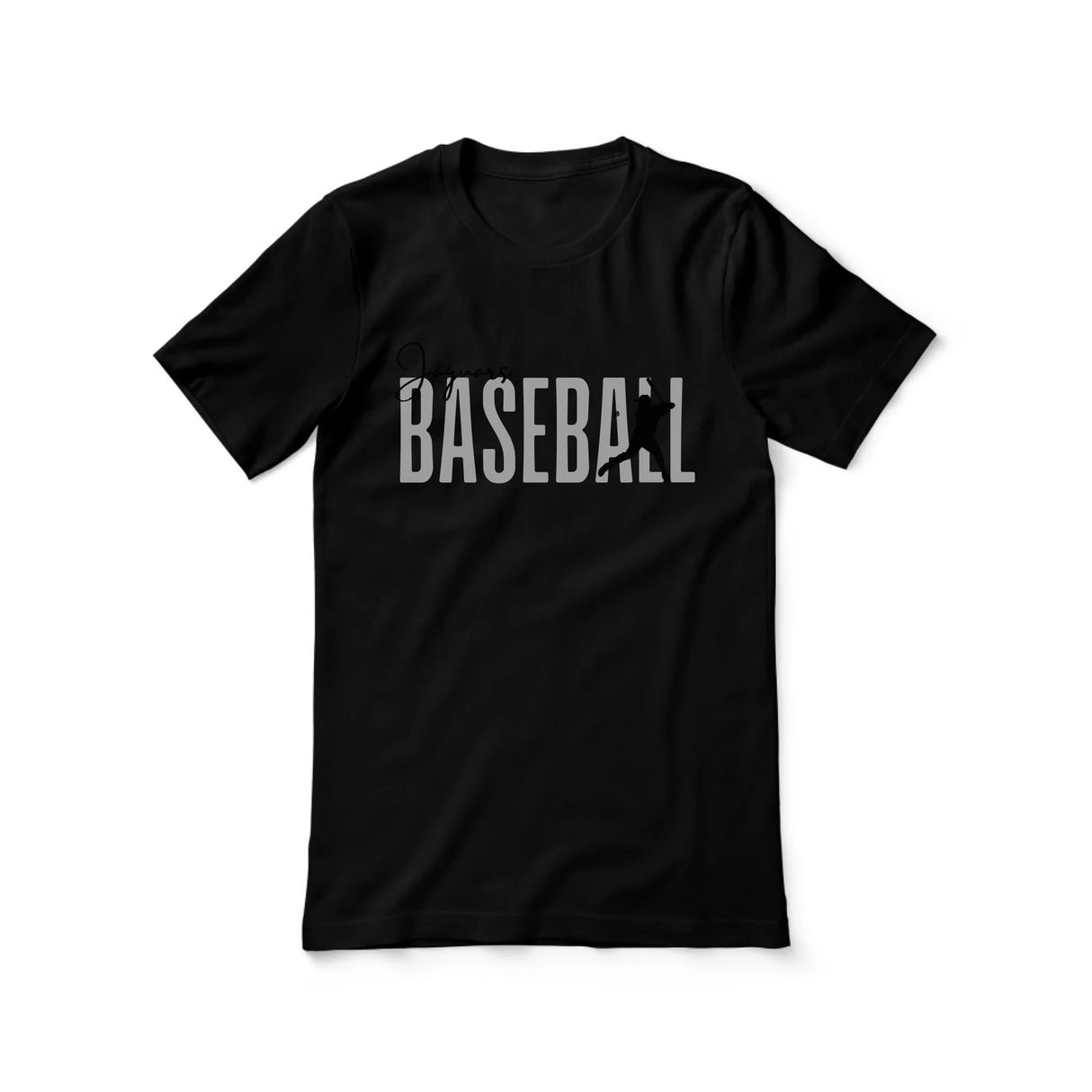 Personalized Baseball Shirt With Modern Bold Design on a Unisex T-Shirt