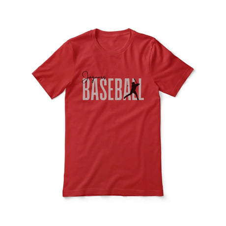 Personalized Baseball Shirt With Modern Bold Design on a Unisex T-Shirt