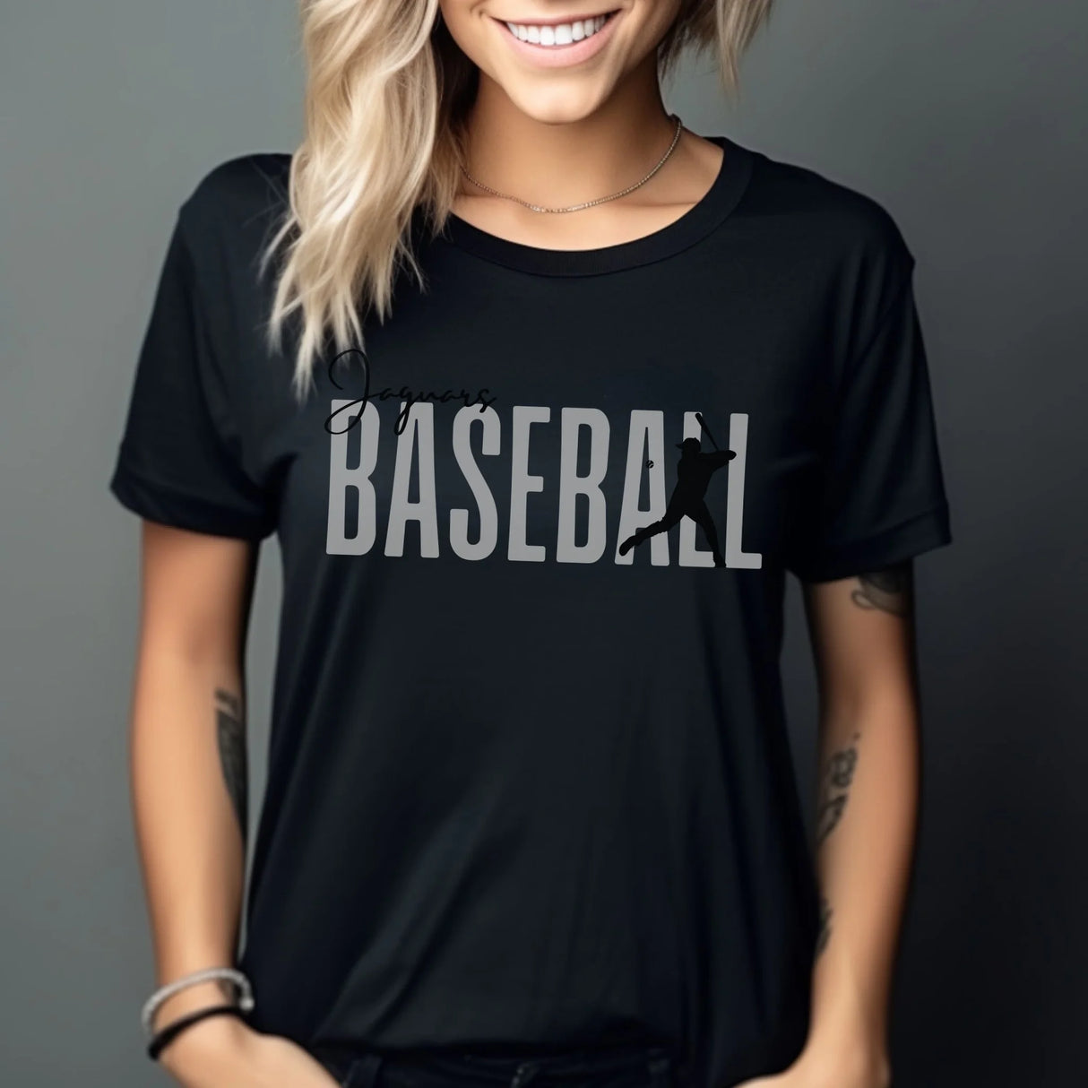 Personalized Baseball Shirt With Modern Bold Design on a Unisex T-Shirt