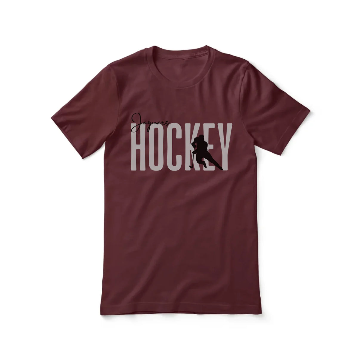 Personalized Hockey Shirt With Modern Bold Design on a Unisex T-Shirt