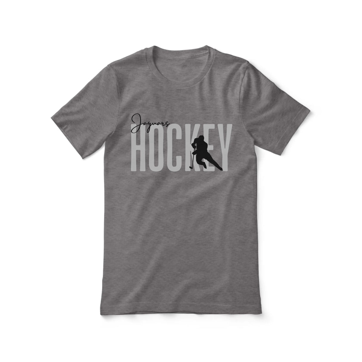 Personalized Hockey Shirt With Modern Bold Design on a Unisex T-Shirt