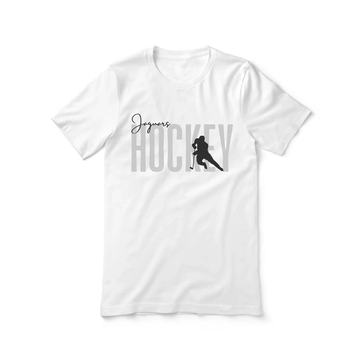 Personalized Hockey Shirt With Modern Bold Design on a Unisex T-Shirt