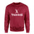 Basic Tennis with Tennis Player Icon on a Sweatshirt with a White Graphic