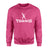 Basic Tennis with Tennis Player Icon on a Sweatshirt with a White Graphic