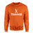 Basic Tennis with Tennis Player Icon on a Sweatshirt with a White Graphic