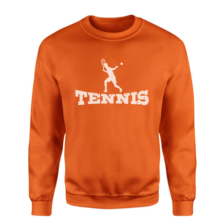 Basic Tennis with Tennis Player Icon on a Sweatshirt with a White Graphic