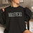 Personalized Volleyball on a Sweatshirt With Modern Bold Design and Volleyball Player Name on Sleeve on a Sweatshirt