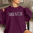Personalized Pole Vault on a Sweatshirt With Modern Bold Design and Pole Vaulter Name on Sleeve on a Sweatshirt