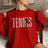 Personalized Tennis on a Sweatshirt With Modern Bold Design and Tennis Player Name on Sleeve on a Sweatshirt
