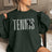 Personalized Tennis on a Sweatshirt With Modern Bold Design and Tennis Player Name on Sleeve on a Sweatshirt