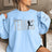 Personalized Tennis on a Sweatshirt With Modern Bold Design and Tennis Player Name on Sleeve on a Sweatshirt