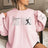 Personalized Softball on a Sweatshirt With Modern Bold Design and Softball Player Name on Sleeve on a Sweatshirt
