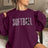 Personalized Softball on a Sweatshirt With Modern Bold Design and Softball Player Name on Sleeve on a Sweatshirt