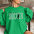 Personalized Soccer on a Sweatshirt With Modern Bold Design and Soccer Player Name on Sleeve on a Sweatshirt