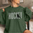 Personalized Hockey on a Sweatshirt With Modern Bold Design and Hockey Player Name on Sleeve on a Sweatshirt