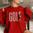 Personalized Golf on a Sweatshirt With Modern Bold Design and Golfer Name on Sleeve on a Sweatshirt
