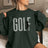 Personalized Golf on a Sweatshirt With Modern Bold Design and Golfer Name on Sleeve on a Sweatshirt