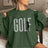 Personalized Golf on a Sweatshirt With Modern Bold Design and Golfer Name on Sleeve on a Sweatshirt