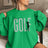 Personalized Golf on a Sweatshirt With Modern Bold Design and Golfer Name on Sleeve on a Sweatshirt