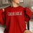Personalized Cheer on a Sweatshirt With Modern Bold Design and Cheerleader Name on Sleeve on a Sweatshirt
